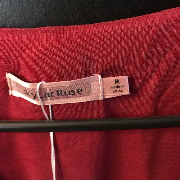 Vici ruffle drape bodysuit in maroon/burgundy/dark red. New with tags. - Picture 4 of 5